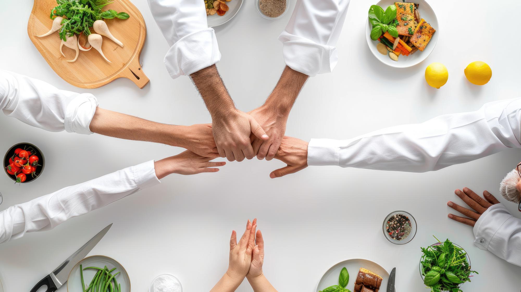 Culinary workshop setting with participants